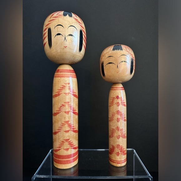 Vintage Japanese Kokeshi Wood Dolls